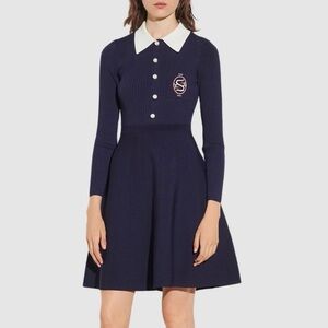 Sandro Knit Polo Dress